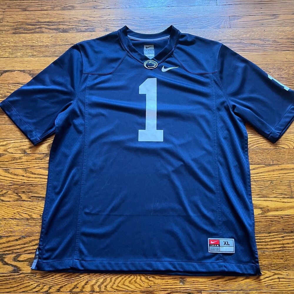 Penn State Nittany Lions Nike Team #1 Jersey Men's XL Blue White Football NCAA